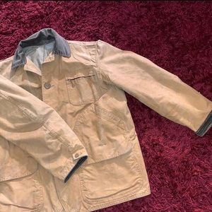 Vintage coat, with corduroy collar and sleeve